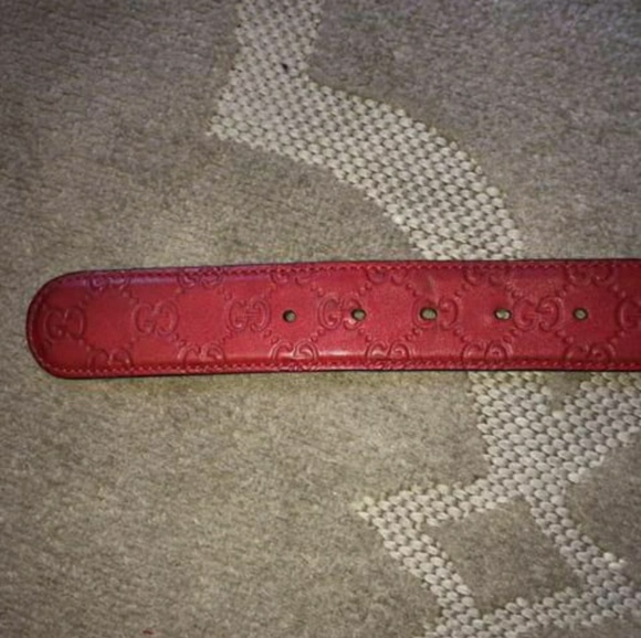 Gucci Belt Red Monogram - Picture 5 of 5